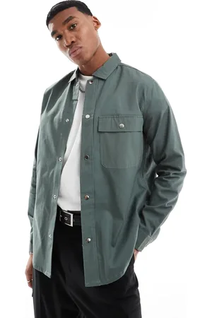 Only & Sons Long sleeve shirt with front pocket in teal