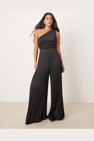 Abercrombie & Fitch One shoulder pleated jumpsuit in