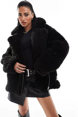 Forever New Faux fur casual coat in