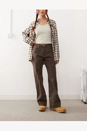 Monki Naoki low rise loose fit baggy jeans in faded