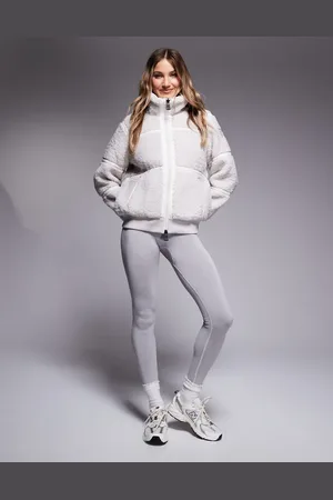EA7 Borg jacket in cream