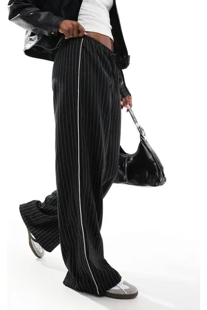 ASOS ASOS DEISGN tailored side stripe pull on jogger in pinstripe