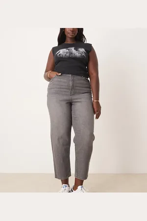 New Look New Look Curve mom jeans in dark