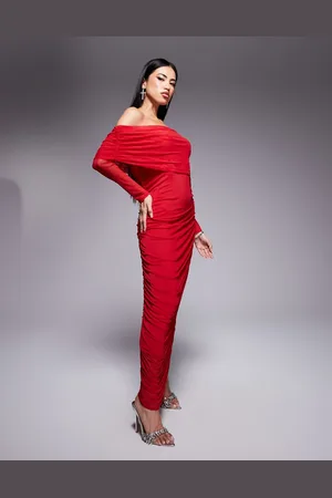 Never Fully Dressed Ruched midaxi dress in