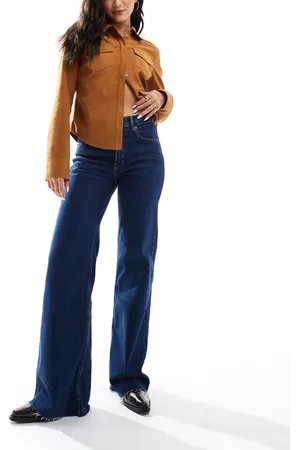 Pull&Bear Wide leg comfort jean in dark
