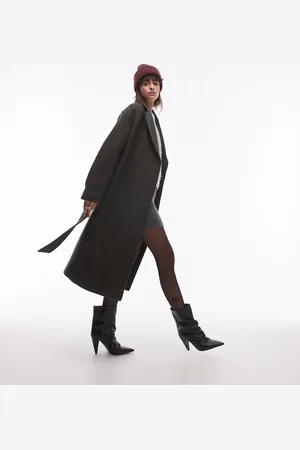 & OTHER STORIES & belted wool coat in dark khaki
