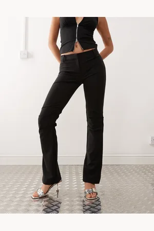 Weekday Kawa slim leg trousers with gathered knee detail in