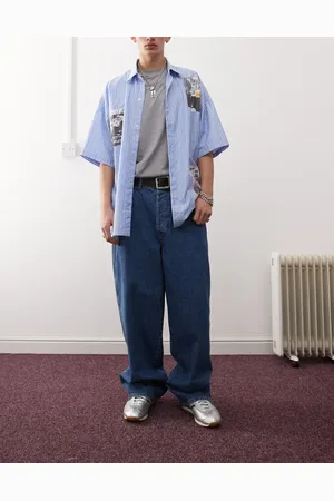 COLLUSION X002 baggy jeans in midwash