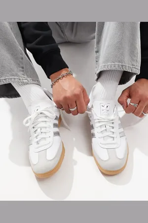 adidas Samba OG trainers in and metallic silver