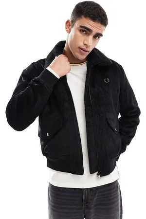 Fred Perry Cord bomber jacket in with removable borg collar