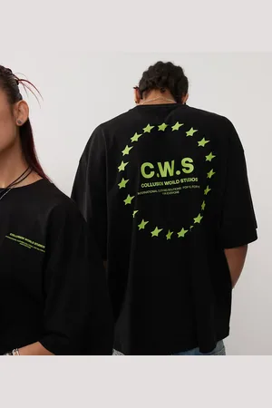 COLLUSION Unisex graphic boxy graphic t-shirt in