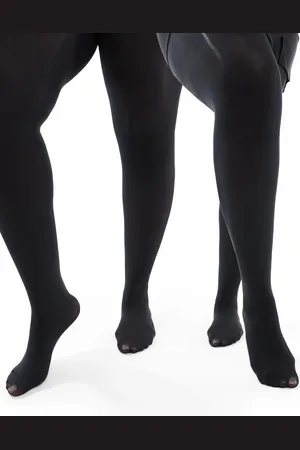 ASOS ASOS DESIGN Curve 2 pack 60 denier tights in super stretch fit