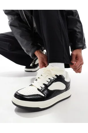 Bershka Contrast panel chunky trainer in