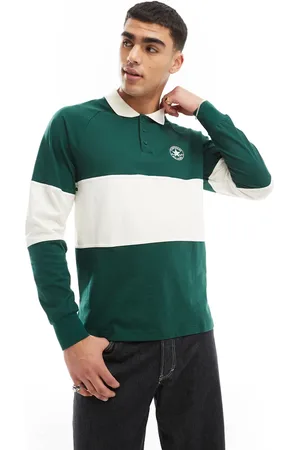 Converse Retro Chuck Marquis long sleeve Polo in and white