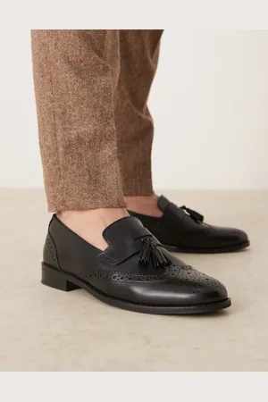 ASOS Brogue loafers in leather with tassel
