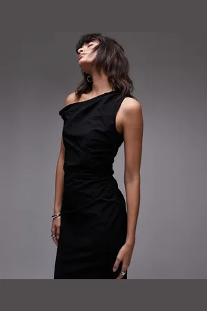 MANGO Twist bardot midi dress in