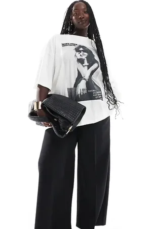 Yours Pull on woven wide leg trousers in