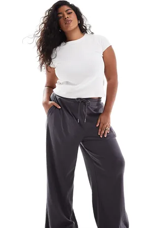 Yours Ribbed wide leg joggers in