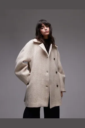 & OTHER STORIES & wool coat in graphic herringbone