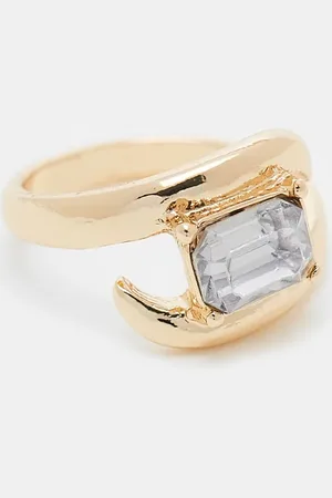 ASOS Ring with wrap around crystal detail in tone