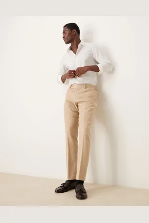 ASOS New skinny wool mix suit trouser in beige puppytooth