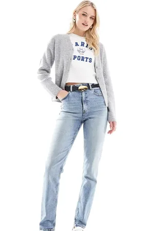 ASOS ASOS DESIGN Tall slim stretch mom jeans in mid