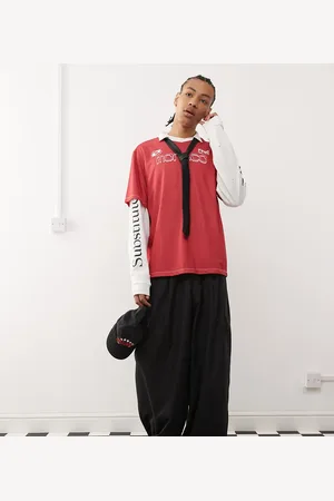 COLLUSION Football top with Monaco print