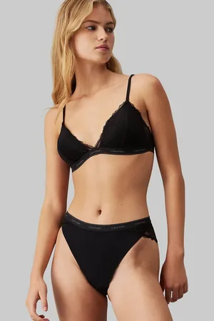 Calvin Klein Modern Lace logo waistband tanga thong in