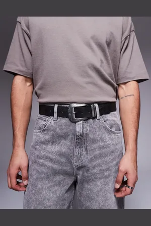 ASOS Faux leather western belt with embossing in