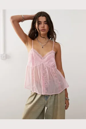 Reclaimed Lingerie cami top with embroidery