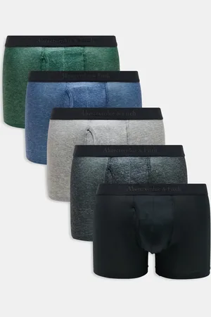 Abercrombie & Fitch 5 pack contrast logo waistband marl trunks in