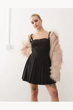 COLLUSION Pinny mini dress with buckle detail in