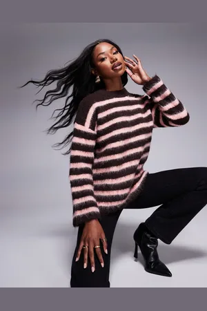 River Island Super fluffy jumper in dark