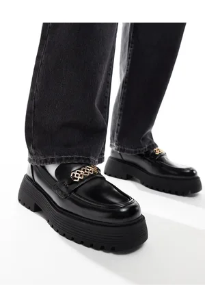ASOS Chunky loafers in with gold snaffle