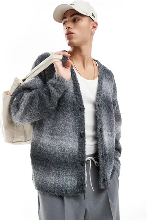 Cotton On Cotton On boxy fit knitted cardigan in midnight ombre