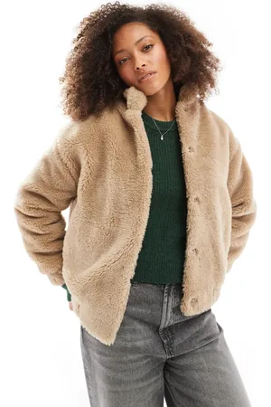 Cotton On Cotton On teddy bomber jacket in stone