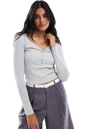 Cotton On Cotton On kelsey v front henley long sleeve top