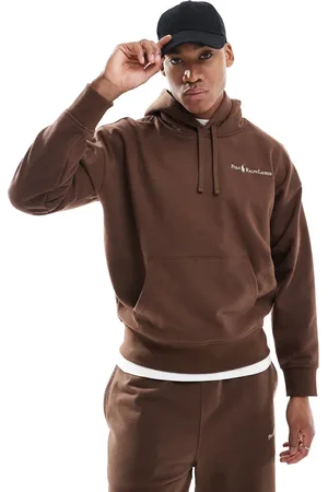 Ralph Lauren Script player logo relaxed oversized heavyweight fleece hoodie in CO-ORD