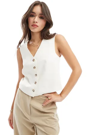 New Look Waistcoat in cream