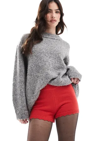 Cotton On Cotton On knitted embroidered micro shorts in