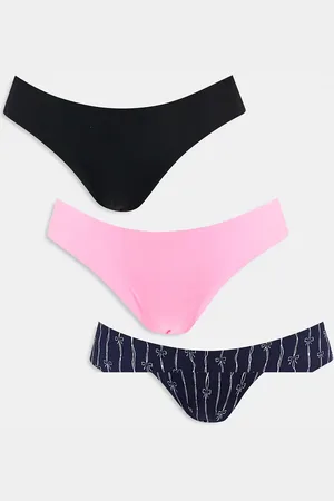 Cotton On Cotton On the invisible cheeky brief 3 pack in pink bow print black
