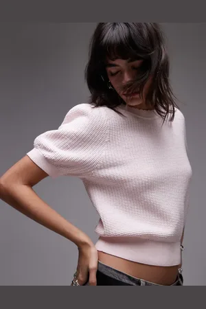 & OTHER STORIES & short sleeve knitted top in with scallop edge neckline