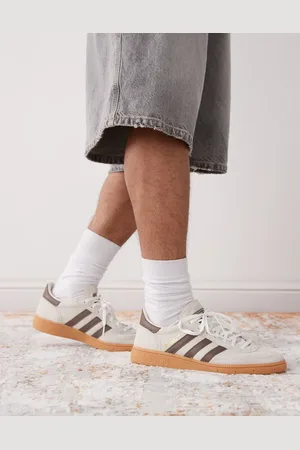adidas Handball Spezial trainers in cream and brown with gum sole
