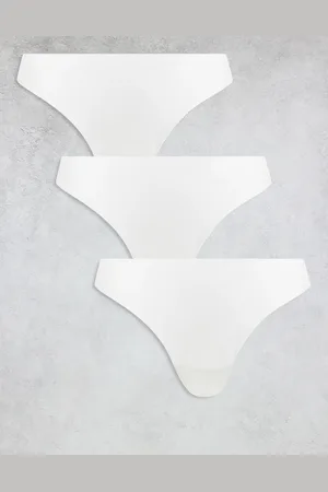 ASOS 3 pack no VPL & lace thong in