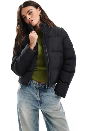 Threadbare Short zip up puffer in