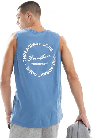 Threadbare Logo print vest in