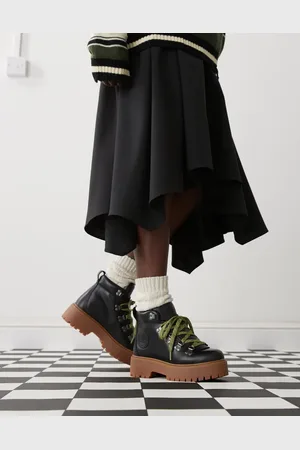 Timberland Stone Street lace up elevated mid boots in leather