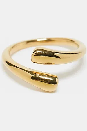 ASOS ASOS DESIGN Curve waterproof stainless steel ring with wraparound design in tone