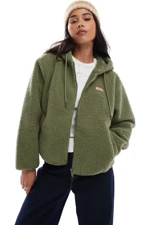 Hunter Bonelle borg jacket with hood in