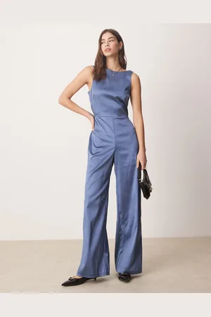 Abercrombie & Fitch Sleeveless sculpt high neck jumpsuit in